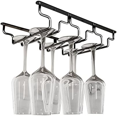 DTDMY Stainless Steel Wine Glasses Rack Under Cabinet