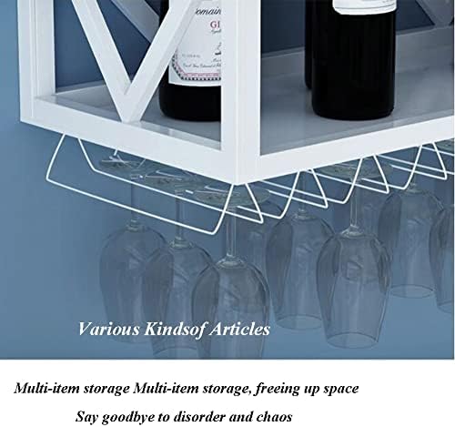 ZJDYDY Gold Wall-Mounted Wine Rack with Storage