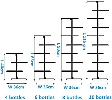ZJDYDY Wall-Mounted Wine Rack with 10 Bottles Capacity