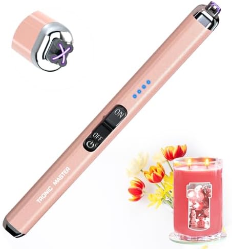TRONIC MASTER Rechargeable Dual Arc Lighter - Windproof Flameless Rose Gold