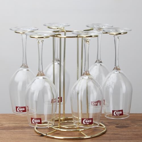 Lmbabter Gold Wine Glass Rack for Home Bar