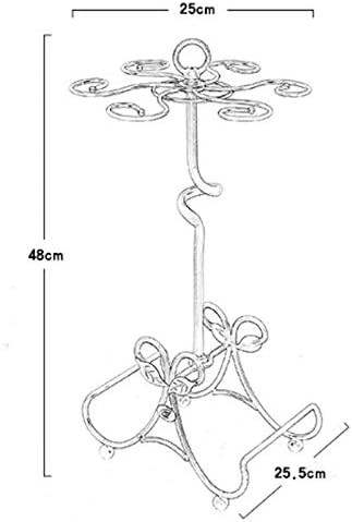 BOCbco Countertop Wine Rack Holder - 6 Glasses 2 Bottles