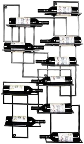 Bakufu Wall Mounted Wine Rack for 10 Bottles