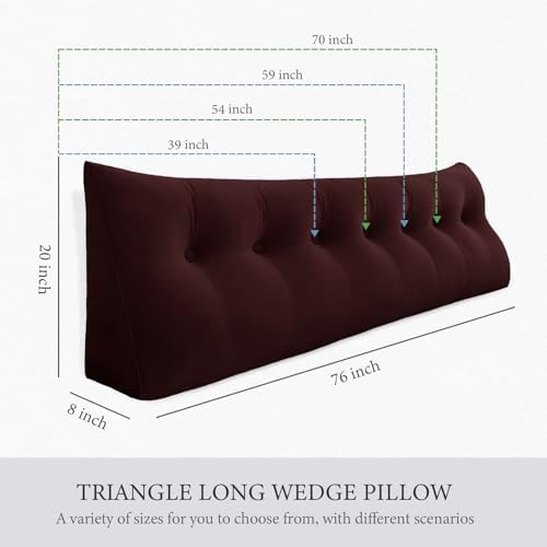 BNCKTRD Reading Pillow Velvet Chocolate Brown