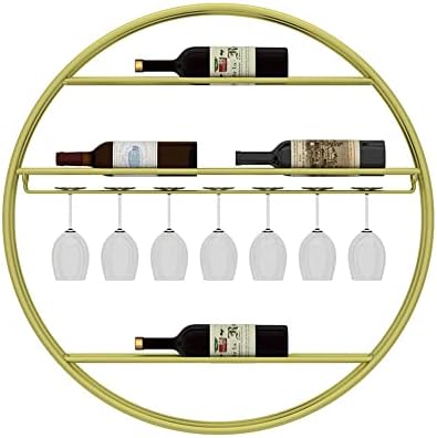 ZJDYDY Wall-Mounted Wine Rack with Glass Holder