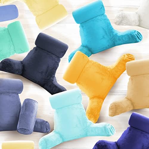 Clara Clark Navy Blue Reading Pillow with Memory Foam Support