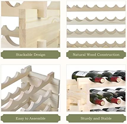 HomGarden 8 Tier Free Standing Wine Rack