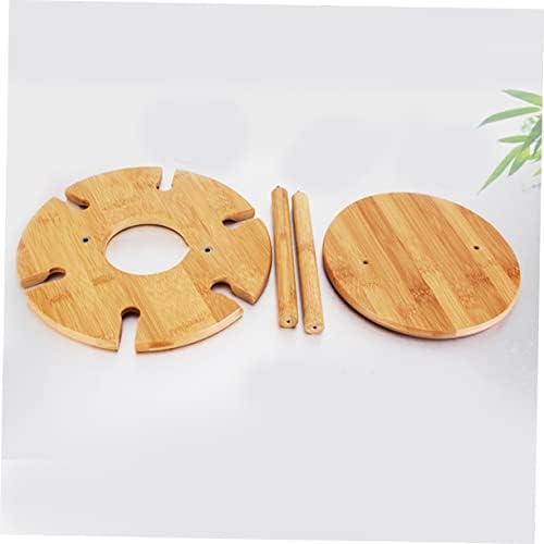 Luxshiny 6-Hole Wooden Wine Glass Holder Rack