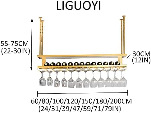 Adjustable Wine Glass Rack with Screws for Kitchen Wine Cellar