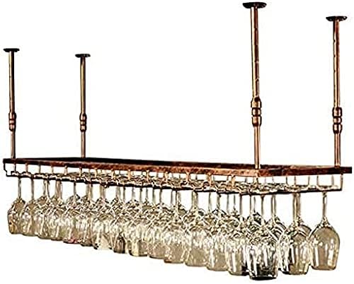 Vintage Rustic Wine Rack Ceiling Mount