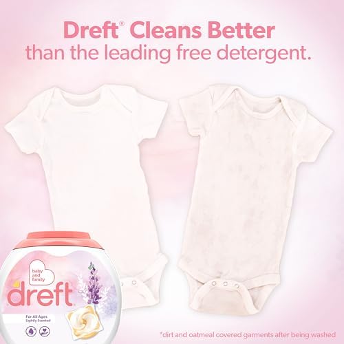 Dreft Detergent Pacs Light Scented Lavender HE 45 Count