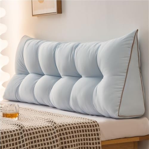 WKSPOO Headboard Pillow Wedge - Soft Back Support Cushion Blue 709in