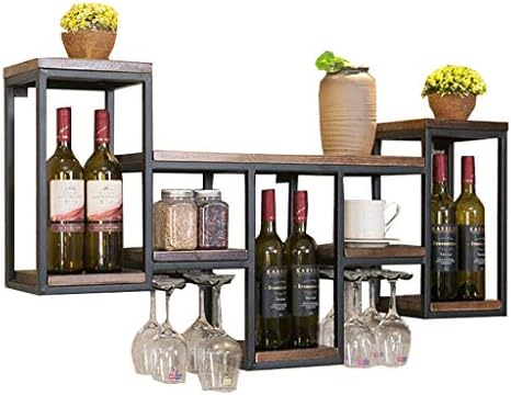 ZJDYDY Wall-Mounted Wine Rack with Solid Wood