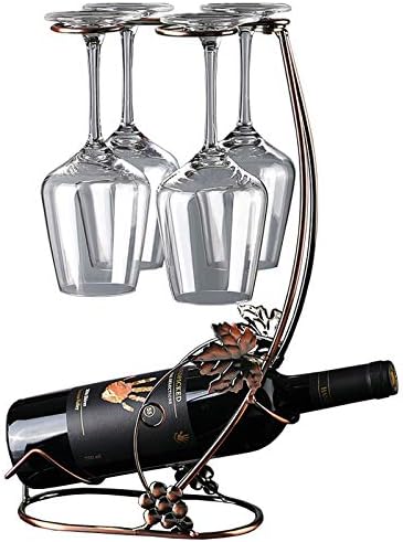 BOCbco Tabletop Wine Rack for 1 Bottle 4 Glasses 1