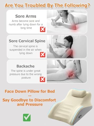 JYHHCYS Memory Foam Prone Pillow for Sleeping