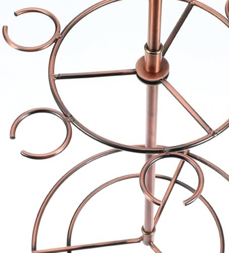 Black Metal Wine Glass Holder with 12 Hooks