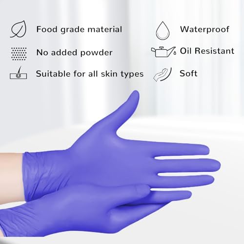 Myetasser Nitrile Gloves 100-Pack Latex-Free