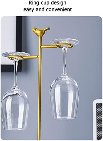 NWB Upside Down Wine Glass Rack - Gold Finish Holds 2 Glasses