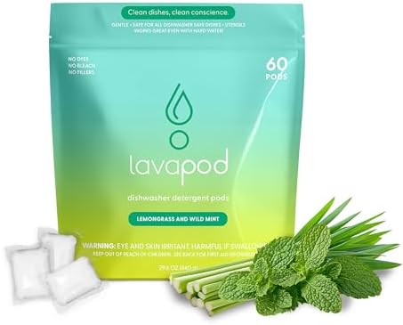 Lavapod Natural Dishwasher Pods 60 Count