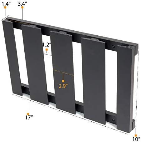 Rustic State 4 Sectional Wine Glass Rack - 12 Glasses - Black