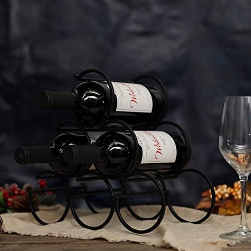 JHY DESIGN Iron Wine Rack 6 Bottles Storage 1