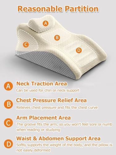 JYHHCYS Memory Foam Prone Pillow for Sleeping