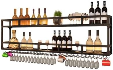 SilteD Wall Mounted Wine Rack with LED Industrial Style