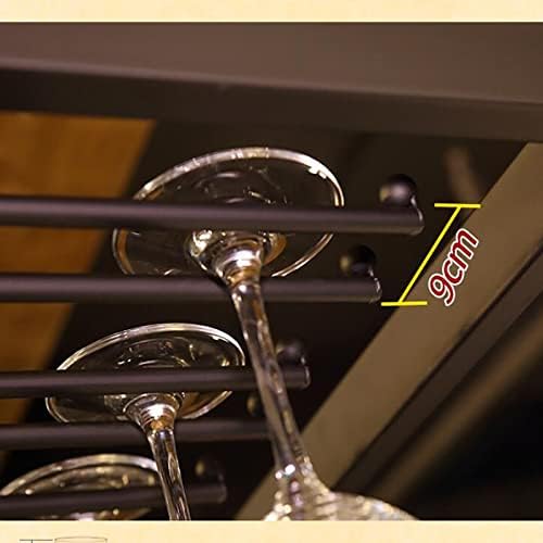 Ceiling Metal Wine Glass Rack Height Adjustable Wall-Mounted Storage Holder