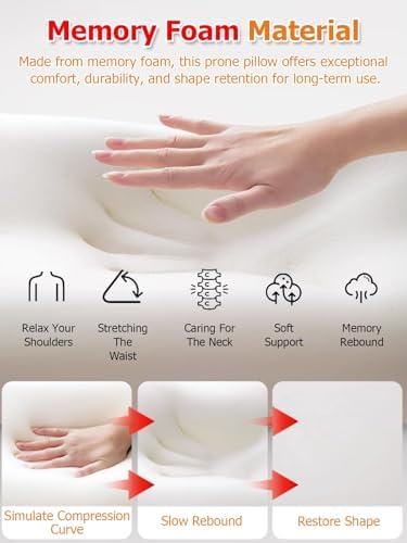 JYHHCYS Memory Foam Prone Pillow for Sleeping