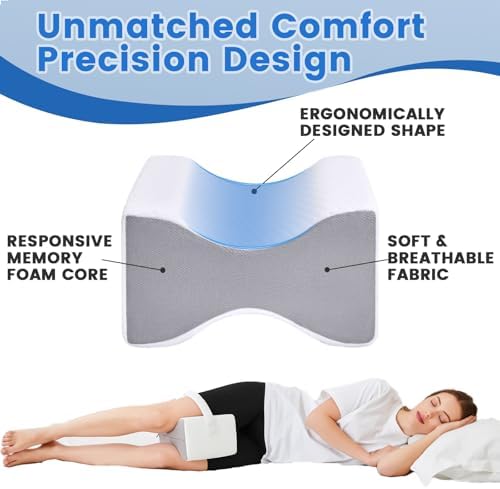 Knee Pillow for Side Sleepers Sciatica Relief Hip and Back Support