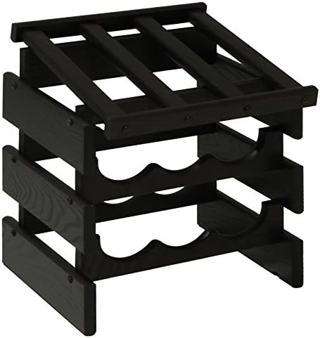 FixtureDisplays 9 Bottle Dakota Wine Rack with Display Top 1