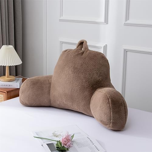 A Nice Night Faux Fur Reading Pillow with Arms
