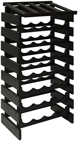 FixtureDisplays 32 Bottle Dakota Wine Rack with Display Top 1