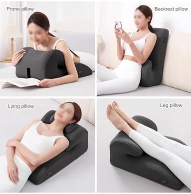 Slow Rebound Memory Foam Reading Pillow with Cervical Support