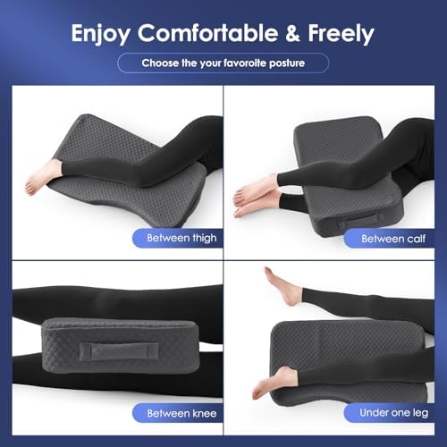 Livemy Leg Pillow for Side Sleepers - 15x25 Grey M