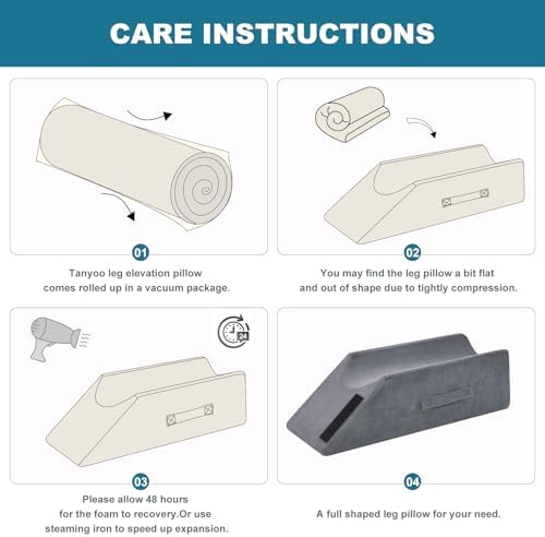 TANYOO Velvet Leg Pillow for Knee Ankle Surgery Recovery
