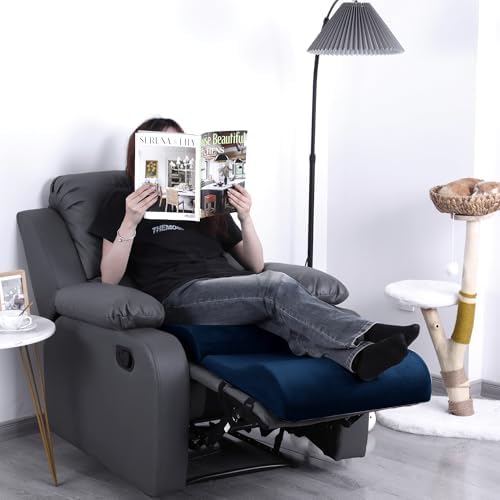 HOMBYS Foam Recliner Cushion with Leg Pillow - Sapphire Blue