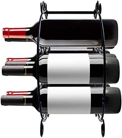 Maypes 7-Bottle Iron Wire Wine Rack for Countertop
