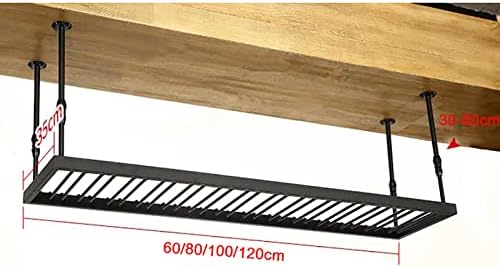 Ceiling Metal Wine Glass Rack Height Adjustable Wall-Mounted Storage Holder