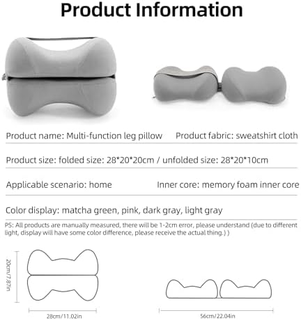 UTJZIB Knee Pillow for Sciatica Relief - Memory Foam Leg Support