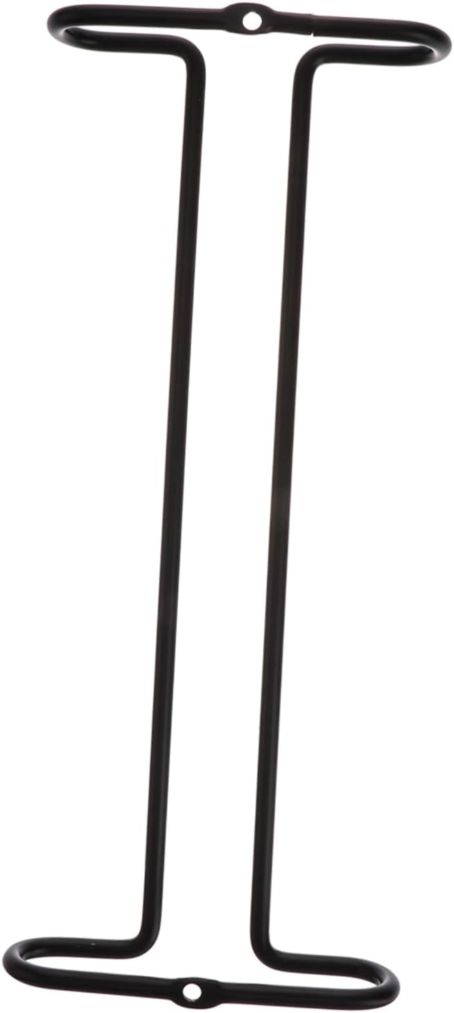 PRETYZOOM 1Pc Black Wine Glass Rack Single Row Storage