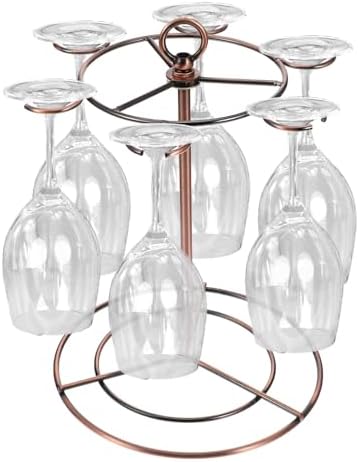 Black Metal Wine Glass Holder with 12 Hooks