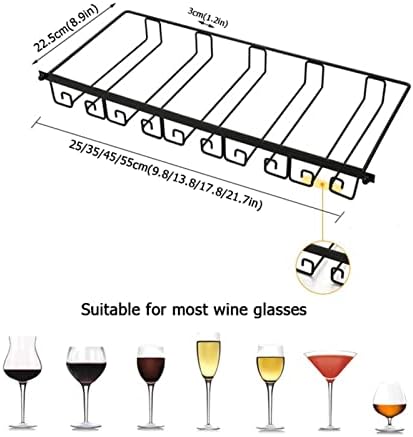 Adjustable Metal Wine Glass Rack for Cabinet and Kitchen