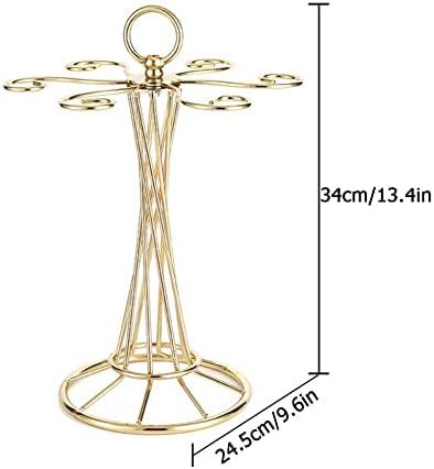 Gold Wine Glass Display Holder for 6 Glasses