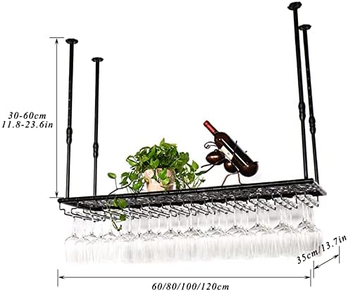 LUCEAE Ceiling Wine Rack with Adjustable Height 1