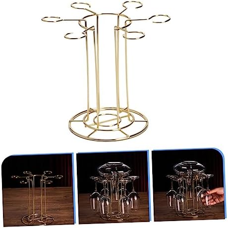 Cabilock Iron Wine Glass Holder Rack for Kitchen Bar