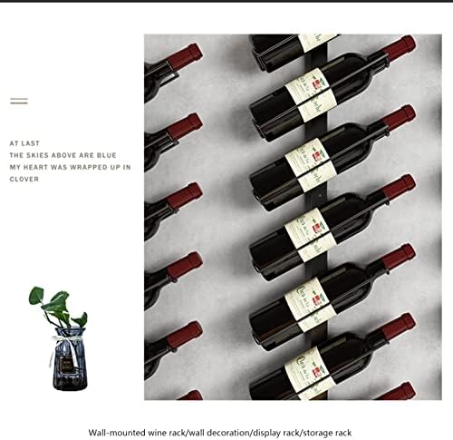 Wall-Mounted Wine Rack with 5 Sizes and Wrought Iron Design
