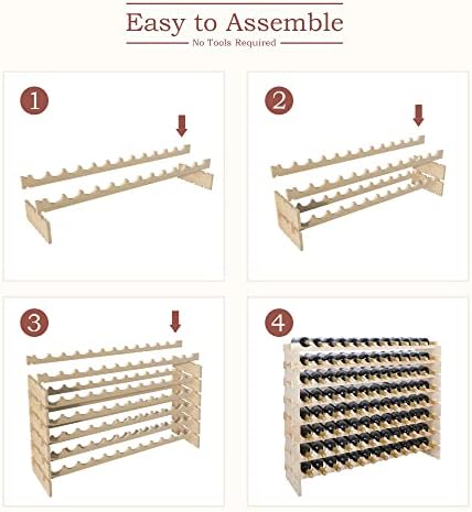 HomGarden 8 Tier Free Standing Wine Rack