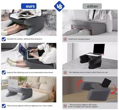 Ergonomic Memory Foam Armrest Pillow with Large Lap Desk