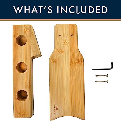 RoyalHouse Bamboo Wine Rack 3 Compartments